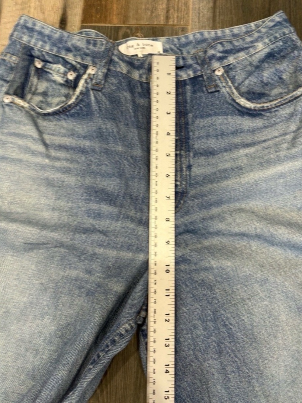 rag & bone Light Wash Wide-Leg Jeans - Picture 10 of 13